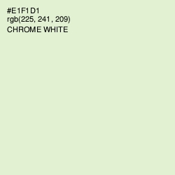 #E1F1D1 - Chrome White Color Image
